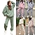 cheap Women&#039;s Active Outerwear-Women&#039;s Sweatsuit Activewear Set Yoga Set Winter Pocket Hooded Solid Color Tracksuit Green White Yoga Gym Workout Running Thermal Warm Sport Activewear / Athletic / Athleisure