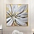 cheap Floral/Botanical Paintings-Handmade Oil Painting Canvas Wall Art Decoration Modern  Abstract Golden Petals for Home Decor Rolled Frameless Unstretched Painting
