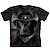 tanie nowość śmieszne bluzy i t-shirty-Zwierzę Pies Koszulkowy Kreskówka Manga Zwierzę Graficzny Na Dla par Męskie Damskie Dla dorosłych Bal maskowy Druk 3D Codzienne