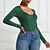 cheap Bodysuit-Women&#039;s Bodysuit Green Black Blue Quarter Zip Plain Casual Long Sleeve U Neck Basic S