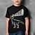 abordables Hauts-T-shirt Tee Enfants Garçon Animal Lettre Licorne Manche Courte Col ras du cou Haut pour enfants Casual 3D effet Frais du quotidien Eté Noir Blanche Rouge 3-12 ans