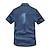 abordables chemises en jean pour hommes-Homme Chemise Chemise en chambray Chemise d'été Chemise en jean Chemise Boutonnée Chemise en Jean bleu marine Bleu Bleu clair Manche Courte Uni Couleur Unie Col Rabattu Extérieur Vacances Boutonné