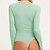 cheap Bodysuit-Women&#039;s Bodysuit Green Black Blue Lace Plain Casual Long Sleeve V Neck Basic Cotton S