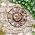 baratos Tapeçarias ao ar livre-Decoração de arte de parede de metal de ferro forjado esculturas criativas sol lua estrela estátua ornamento de suspensão de parede para jardim doméstico