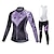 cheap Women&#039;s Clothing Sets-Women&#039;s Long Sleeve Cycling Jersey with Bib Tights White Black Bike Tights  Clothing Suit, Breathable 3D Pad Quick Dry  Patchwork High Elasticity  Plus Size