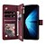 preiswerte Samsung-Handyhülle-Handy Hülle Handyhüllen Für Samsung Galaxy Z Fold 7 Z Fold 6 Z Fold 5 Z Fold 4 Brieftaschenhülle Reisverschluss Mit Kartenhalter Magnetischer Flip Einfarbig PU-Leder