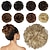 preiswerte Chignons/Haarknoten-Unordentliche Brötchen aus menschlichem Haar 100 % menschliches Haar, Brötchen, Haarteil, echtes menschliches Haarteil, gewelltes, aschblondes Haar, Haargummis, zerzauste Hochsteckfrisuren für Frauen,