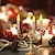 halpa Sisustus ja yövalot-12kpl kelluvia joulukynttilöitä kaukosäätimellä led liekittömät kynttilät roikkuvat liekettömät kynttilänjalat led kartiokynttilät koukuilla välkkyvä paristokäyttöinen halloween kirkko kotijoulu