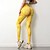 preiswerte Yoga Leggings &amp; Strumpfhosen-Damen Yogahose Scrunch-Po Nahtlos Bauchkontrolle Po-Lifting Hohe Taille Yoga Fitness Fitnesstraining Strumpfhosen Leggings Unterteile Batik Gelb Rosa Blau Spandex Herbst Winter Sport Sportkleidung