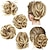 cheap Chignons-4 Pcs Messy Hair Bun Straight Hairpiece Tousled Updo for Women Hair Extensions Short Ponytail Elastic Scrunchies Curly Hair Accessories