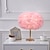 abordables table et lampadaire-plume lampe de table rose table de chevet lumière led éclairage décoratif pour salon chambre bar restaurant mariage décoration de la maison