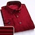 billige Button Down skjorter til mænd-Herre Jakkesætsskjorter Sort Rød Lysebrun Langærmet Aftæpning Forår &amp; Vinter Bryllup I-byen-tøj Tøj