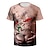 preiswerte 3D-T-Shirt für Männer-Weihnachts-T-Shirt, Herren-T-Shirt, T-Shirt mit Cartoon-Grafikdrucken, Rundhalsausschnitt, Weiß + Rot, Rot + Armeegrün + Weiß, Grün, Schwarz, Rosa, 3D-Druck, Outdoor-Weihnachts-Kurzarmdruck,