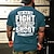 cheap Men&#039;s Graphic T Shirt-Pretty Dark Good T-Shirt Mens 3D Shirt | Light Blue Cotton | Letter Too Old Fight Tee Graphic Men&#039;S Blend Casual Novelty Short Sleeve Comfortable