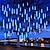 abordables Tiras de Luces LED-lluvia de meteoritos luces de lluvia carámbano al aire libre nevadas luz para la decoración de navidad decoración led caída gota cadena luz 8 tubos 30 cm 192 leds