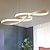 billige Lysekroner-1-lys 75 cm akryl dæmpbar pendel LED lysekrone justerbar seddel design moderne til hjemmet stue belysning kun dæmpbar med fjernbetjening