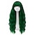 ieftine Peruci Sintetice Trendy-peruci verzi pentru femei lung ondulat ondulat ombre perucă de păr verde cu breton peruci sintetice drăguțe naturale pentru peruci de petrecere peruci de ziua st.patrick