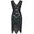 cheap Historical &amp; Vintage Costumes-Roaring 20s 1920s Cocktail Dress Vintage Dress Flapper Dress Dress Masquerade Prom Dress Plus Size The Great Gatsby Charleston Women&#039;s Sequins Halloween Carnival Wedding Wedding Guest Dress
