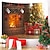 cheap Christmas Tapestry Hanging-Christmas Santa Claus Xmas Large Wall Tapestry Art Decor Blanket Photo Background Backdrop Curtain Picnic Tablecloth Hanging Home Bedroom Living Room Dorm Decoration 3D Fireplace Tree Gift Polyester