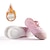 abordables Chaussures de Ballet-chaussures de ballet pour femmes appartements pliables pratique trainning chaussures de danse scène de performance intérieur fourrure doublé chaud plat talon plat rose beige