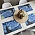 baratos Placemats &amp; Coasters &amp; Trivets-Jogos americanos de pintura van gogh tecido de vinil lavável à prova de calor resistente a manchas tapetes de pvc para mesa de jantar escritório cozinha hotel decoração de casa