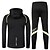 cheap Men&#039;s Tracksuits-Men&#039;s Tracksuit Sweatsuit 2 Piece Full Zip Athletic Winter Long Sleeve Breathable Quick Dry Moisture Wicking Fitness Running Jogging Sportswear Activewear Green Red Black Red