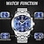 baratos Relógio Automático-Ontheedge relógios masculinos de luxo moda negócios quartzo relógio de aço inoxidável à prova d&#039;água cronógrafo