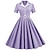 cheap 1950s-Retro Vintage 1950s Vacation Dress Flare Dress Women&#039;s Plaid / Check Checkered Gingham Fit &amp; Flare Christmas Tea Party Casual Daily Dress