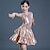 Χαμηλού Κόστους Παιδικά Ρούχα Χορού-Λάτιν Χοροί Παιδικά Ρούχα Χορού Φόρεμα Καθαρό Χρώμα Κόψιμο Κοριτσίστικα Επίδοση Εκπαίδευση Κοντομάνικο Ψηλό Πολυεστέρας