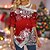 cheap Tops-Women&#039;s Shirt Silver Green Black Christmas Tree Snowflake Cut Out Asymmetric Long Sleeve Christmas Weekend Streetwear Casual Round Neck Regular S