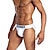 billiga Underkläder för män-Herr 1-pack Grundläggande trosor Kalsong Bomull Antibakteriell Läckagesäker Bokstav Medium Midja Svart Vit
