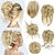 levne Drdoly-5 kusů rozcuchaný drdol příčesek rozcuchaný updo pro ženy prodlužování vlasů culík scrunchies s elastickou gumičkou dlouhý updo rozcuchaný příčesek sada vlasových doplňků pro ženy