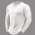 voordelige Casual T-shirts voor heren-Voor heren Wafel Shirt Shirt met lange mouwen Effen Geruit Ronde hals Print Normaal Recreatiesport Uitgaan Lange mouw Kleding Sportkleding Casual