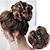 billiga Chinjonger-stökigt hår bulle-frisyr för kvinnor clip in claw hårstycken syntetisk chignon superlångt rufsigt uppsatt hår bullförlängningar våg lockiga hårstycken för dagligt bruk(12/24)
