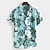 billige hawaiianske skjorter i revers til mænd-Herre Skjorte Hawaii skjorte Grafisk skjorte Aloha skjorte Kokos palme Palme træ Krave Hvid Lysegrøn Lyserød Blå Grøn udendørs Gade Kortærmet Knap ned Tøj Hawaiiansk Designer Afslappet Bekvem