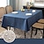 זול מפות שולחן-בד שולחן מלבן פשתן מפת שולחן עמיד למים נגד התכווצות רך ועמיד בפני קמטים כיסוי שולחן דקורטיבי מבד למטבח