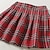 cheap Sets-2 Pieces Kids Girls&#039; Plaid Skirt &amp; Shirt Set Long Sleeve Active Outdoor 7-13 Years Winter Red