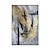 abordables Pinturas abstractas-Pintura al óleo hecha a mano lienzo decoración de arte de la pared textura dorada abstracta moderna para la decoración del hogar pintura enrollada sin marco sin estirar