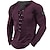cheap Men&#039;s Henley T Shirt-Men&#039;s T shirt Tee Tee Graphic Collar Black Purple Wine Army Green Light Brown 3D Print Outdoor Daily Long Sleeve Lace up Print Clothing Apparel Basic Designer Casual Classic