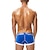 abordables Boxers homme-Homme 1 paquet Sous-Vêtements Culotte basique Sous-vêtements boxeurs Slips Coton Antibactérien Étanches Lettre Taille basse Noir Blanche