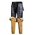 preiswerte Unterteile-Herren Wasserdichte Wanderhose Fleece-gefütterte Hose Softshellhosen Winter Außen Regular Fit warm Fleece-Futter Abnehmbares Vlies Atmungsaktiv Hosen / Regenhose Unten Dunkelgrau Schwarz / Orange