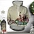 cheap Men&#039;s 3D Hoodies-Santa&#039;S Highway Mens Graphic Hoodie Fashion Daily Basic 3D Print Pullover Sports Outdoor Holiday Vacation Hoodies Beige Hooded Front Pocket Spring &amp; Claus White Cotton