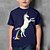 abordables Hauts-T-shirt Tee Enfants Garçon Animal Lettre Licorne Manche Courte Col ras du cou Haut pour enfants Casual 3D effet Frais du quotidien Eté Noir Blanche Rouge 3-12 ans