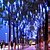 Χαμηλού Κόστους LED Φωτολωρίδες-μετεωρολογικό ντους βροχής αδιάβροχο 30cm 8 σωλήνες διακοπές σταγόνες βροχής led marquee string lights για εσωτερικούς εξωτερικούς κήπους χριστουγεννιάτικα πάρτι