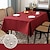 preiswerte Tischdecken-Rechteckige Tischdecke aus Leinen, Bauernhaus-Tischdecke, wasserdicht, schrumpffrei, weich und knitterfrei, dekorative Tischdecke aus Stoff für die Küche