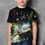 billige T-shirts og skjorter-Børn Drenge T-shirt Kortærmet Dinosaurus 3D-udskrivning Grafisk Dyr Sort Børn Toppe Sommer Aktiv Sej Sød Stil Skole Dagligdagstøj 3-12 år