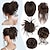 abordables Moños-5 piezas de moño de pelo desordenado postizo despeinado updo para mujeres extensión de cabello cola de caballo scrunchies con banda de goma elástica largo updo desordenado postizo accesorios para el