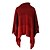 cheap Cardigans-Women&#039;s Blouse Shirt Ponchos Capes Black Khaki Red Button Tassel Color Block Casual Weekend Long Sleeve Round Neck Ponchos Regular Batwing Sleeve One-Size