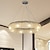 billige Lysekroner-led pendellamper, 6-lys ring hængende lamper, 19,5&quot; moderne krystal metal lysekrone i krom 110v-240v loft hængende lys pendel til stue soveværelse restaurant hotel