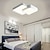abordables Plafonniers-Plafonnier LED carré noir, plafonnier 18,7 &quot;lampe de salon dimmable cuisine moderne couloir chambre